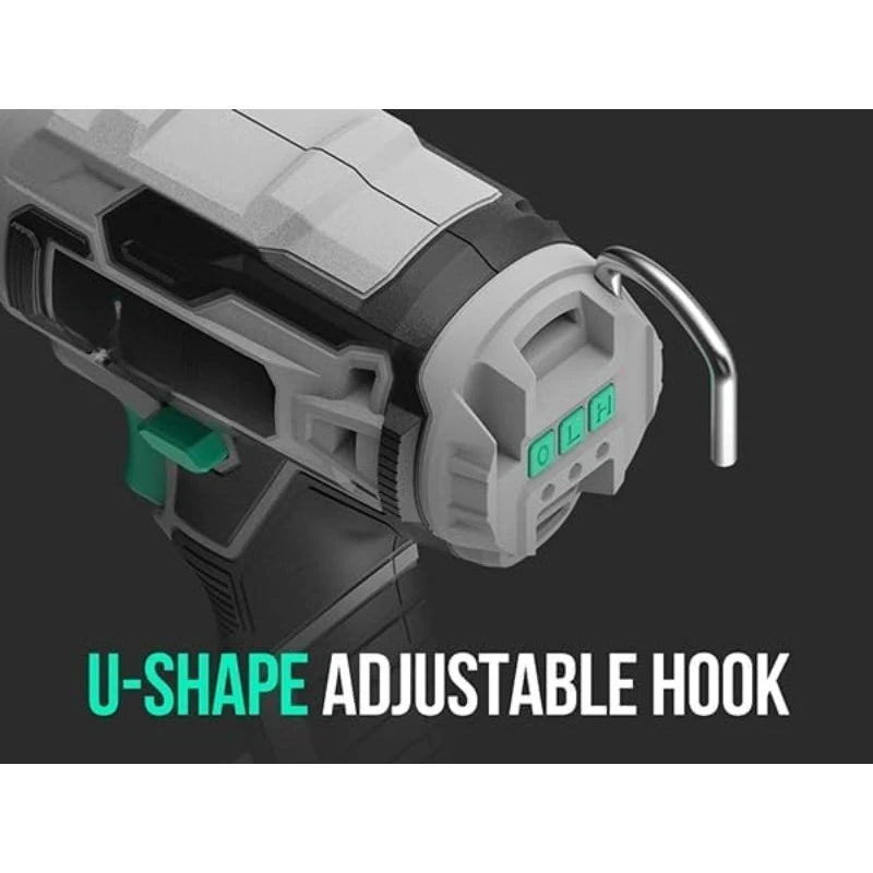 20V Cordless Heat Gun,Hot Air Gun Kit Portable,3 Temperatures Max. 932℉,2 Nozzles, 200L/min, 13m/s,1.5Lbs