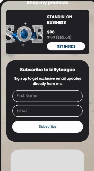 Standing on business program