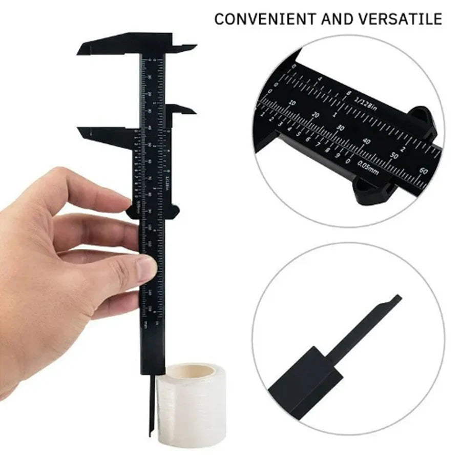 1PCS Plastic Vernier Caliper Digital Display Caliper Mini Text Play Caliper Student Vernier Ruler 0 to 150mm Measuring Tool